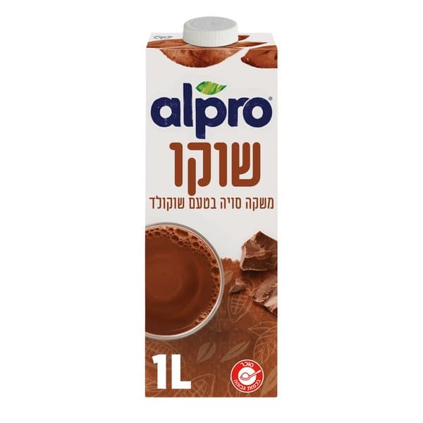 משקה סויה בטעם שוקולד, 1 ליטר