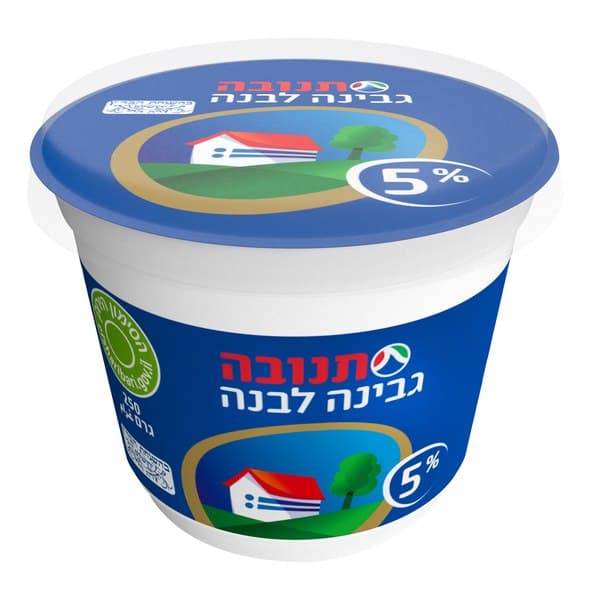 גבינה לבנה 5%, תנובה, 250 גרם