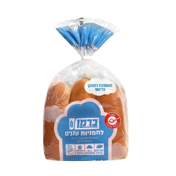 לחמניות עננים מתוקות בסגנון בריוש 6 יח'