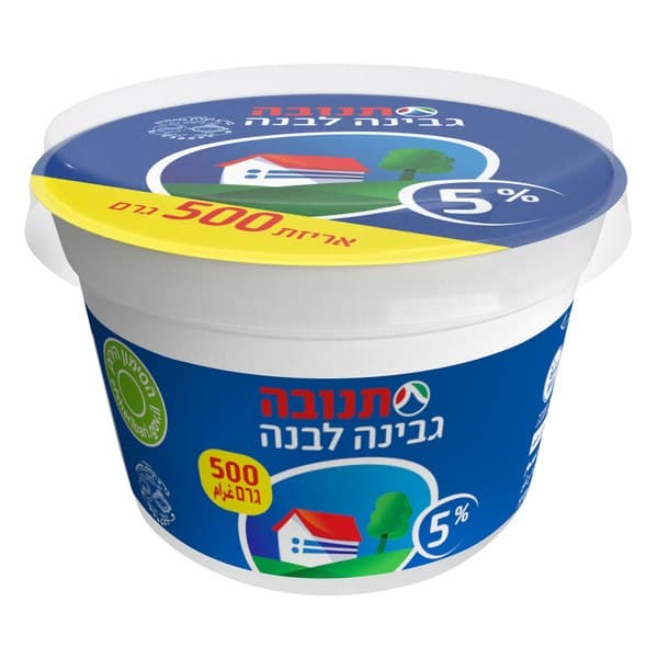 גבינה לבנה 5% תנובה 500 גרם