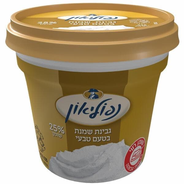 נפוליאון גבינת שמנת בטעם טבעי 25%, 225 גרם