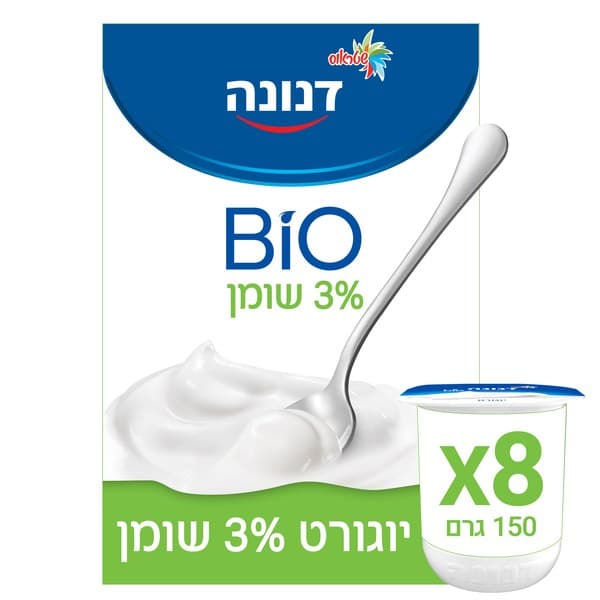 דנונה 8 יח' יוגורט ביו פרוביוטי 3%