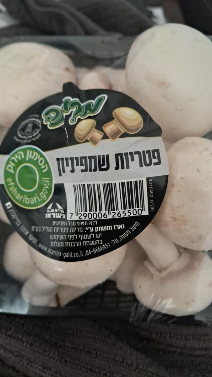 פטריות שמפיניון ארוז-מרינה