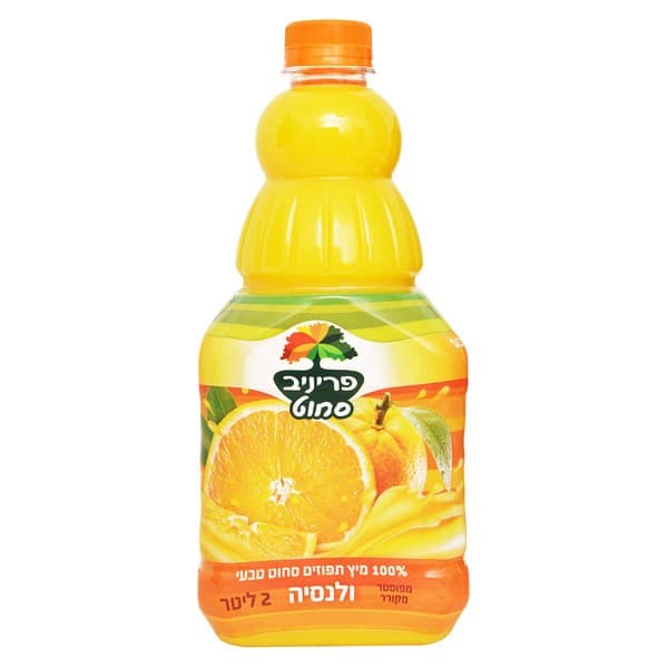 100% מיץ תפוזים סחוט ולנסיה