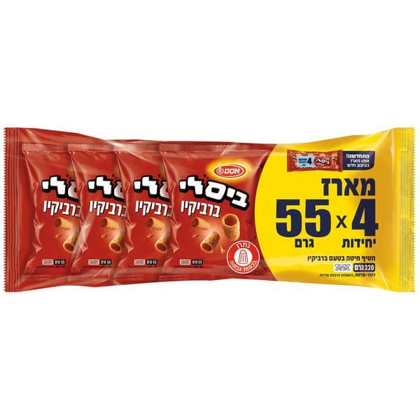 מארז 4 יח' ביסלי בטעם ברביקיו
