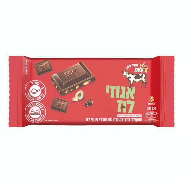 שוקולד חלב מעולה עם שברי אגוזי לוז, 100 גרם