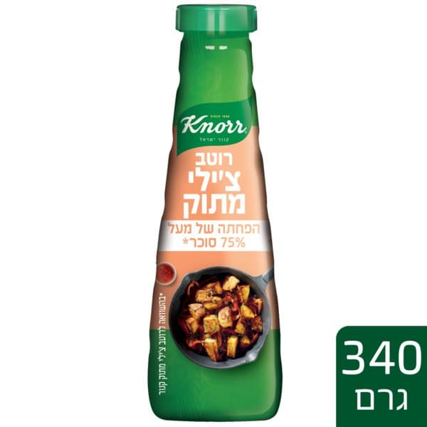 רוטב צ׳ילי מתוק כ-70% פחות סוכר